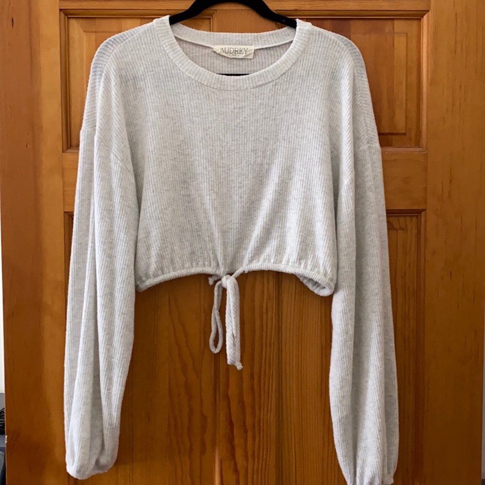 Bubble Sleeve Crop Top